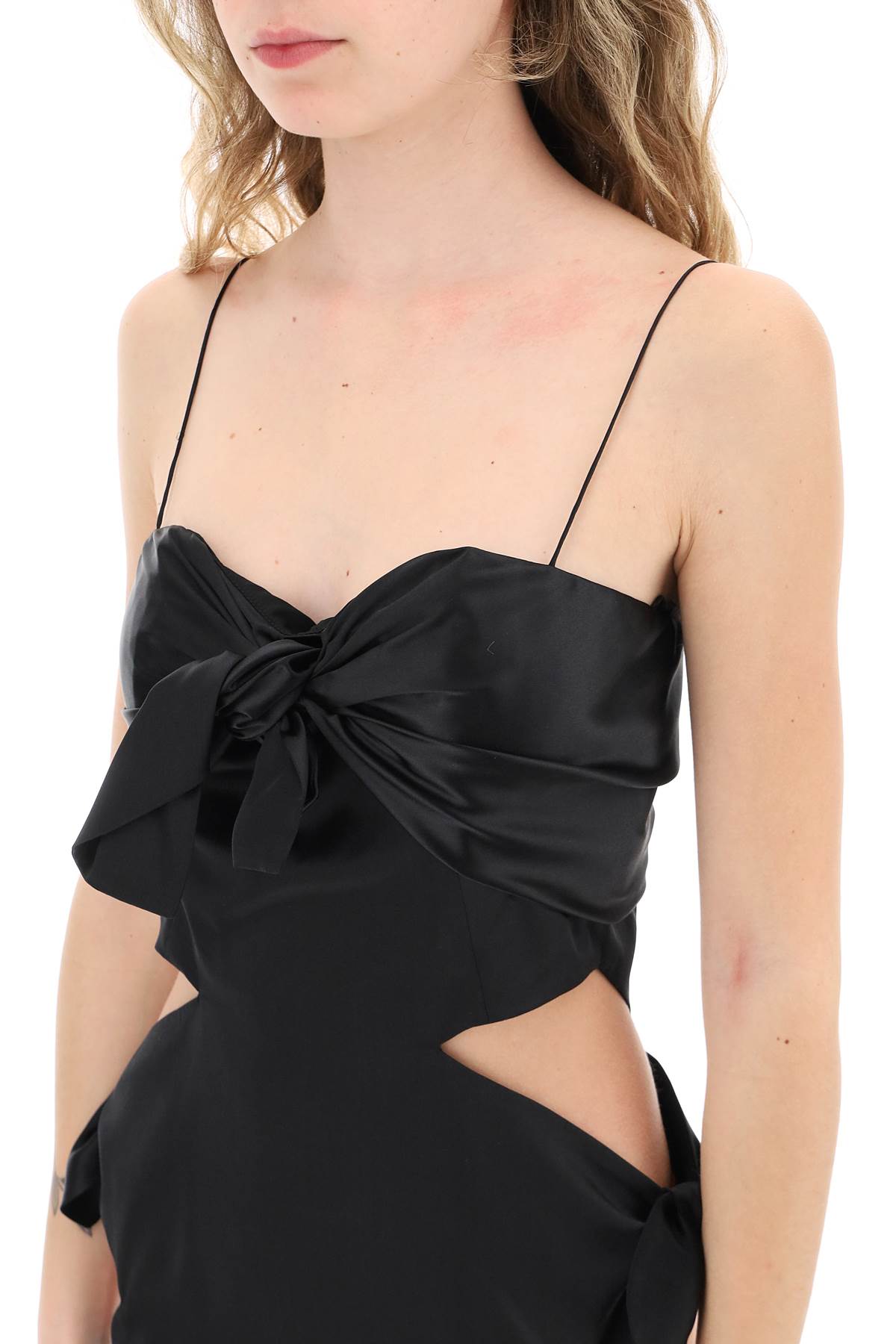 Alessandra Rich Cut Out Dress   Black