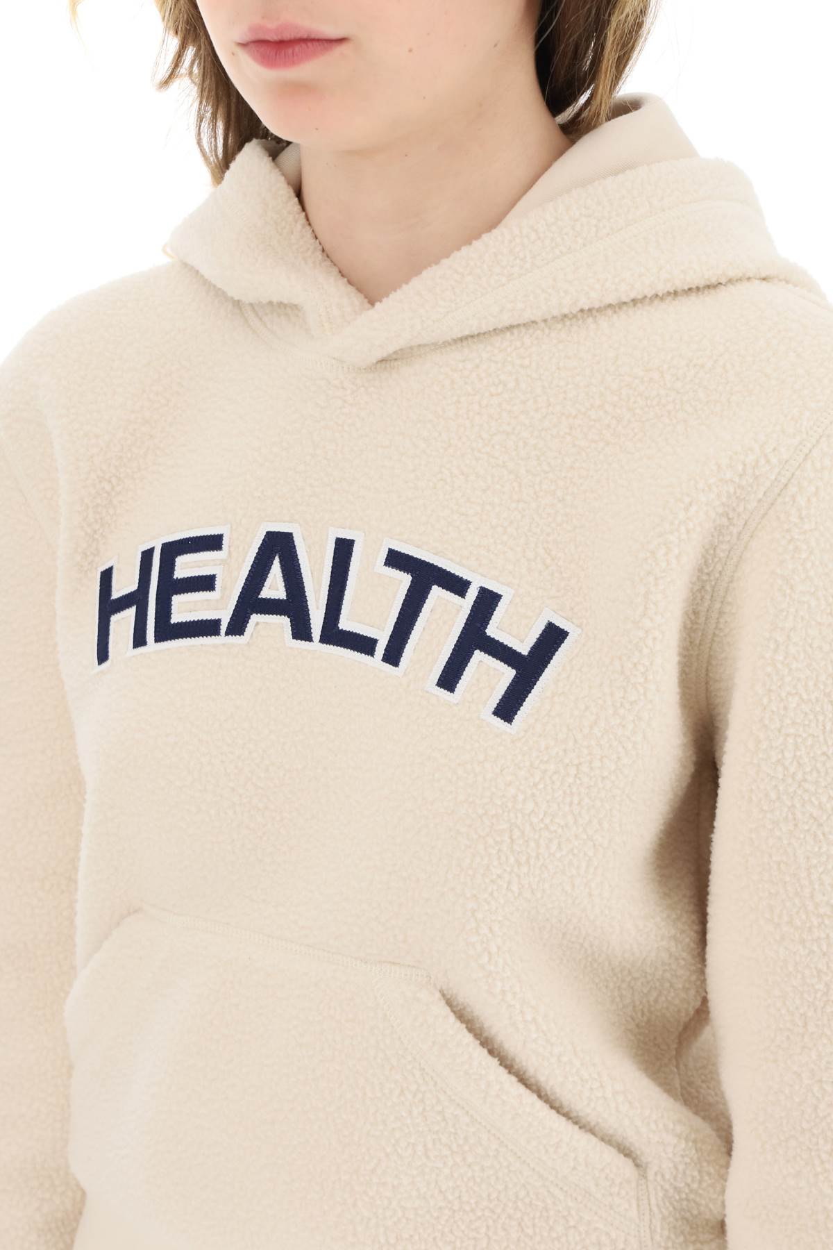 Sporty Rich Sherpa Fleece Hoodie   White