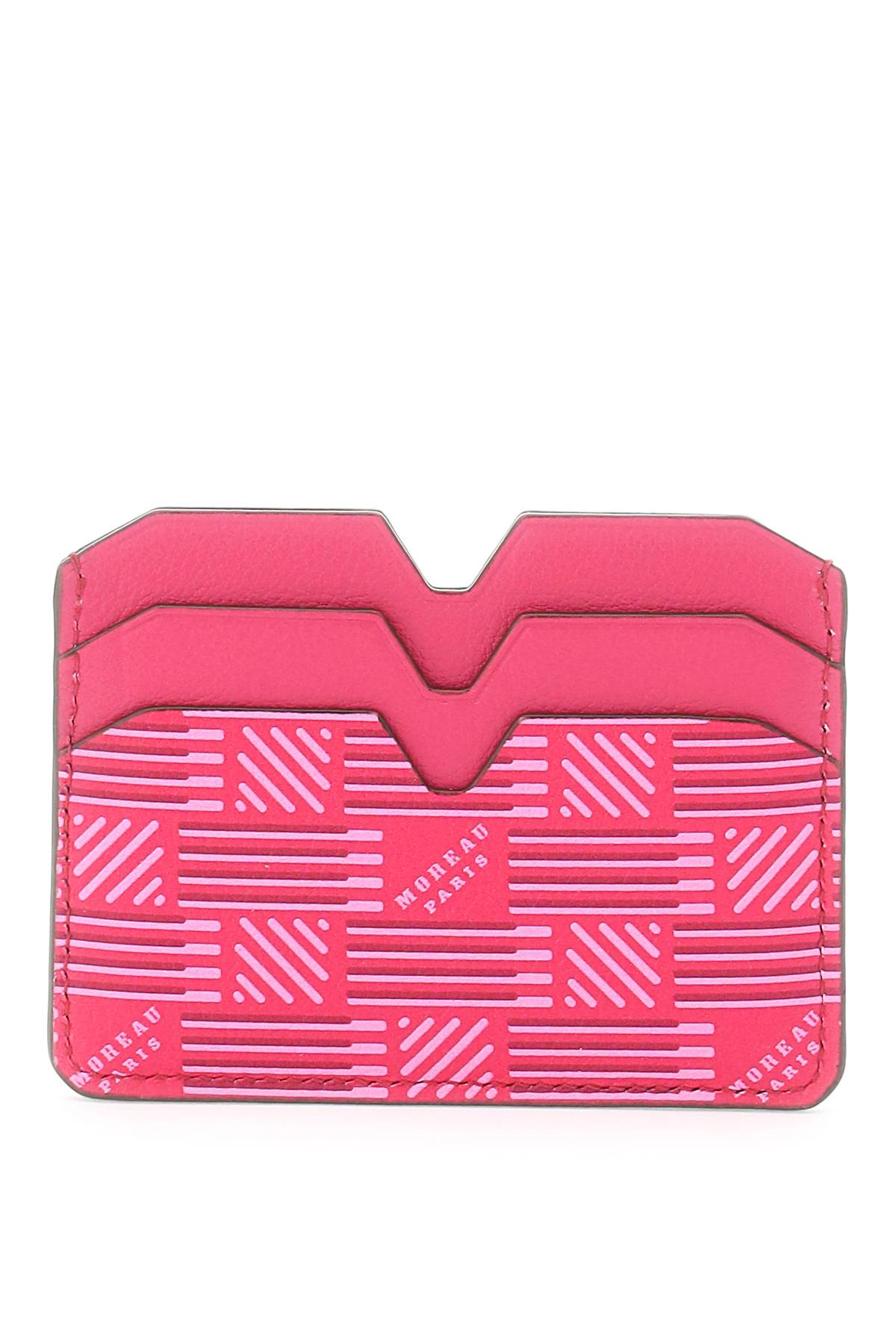 Moreau Paris 4c Leather Card Holder   Fuchsia