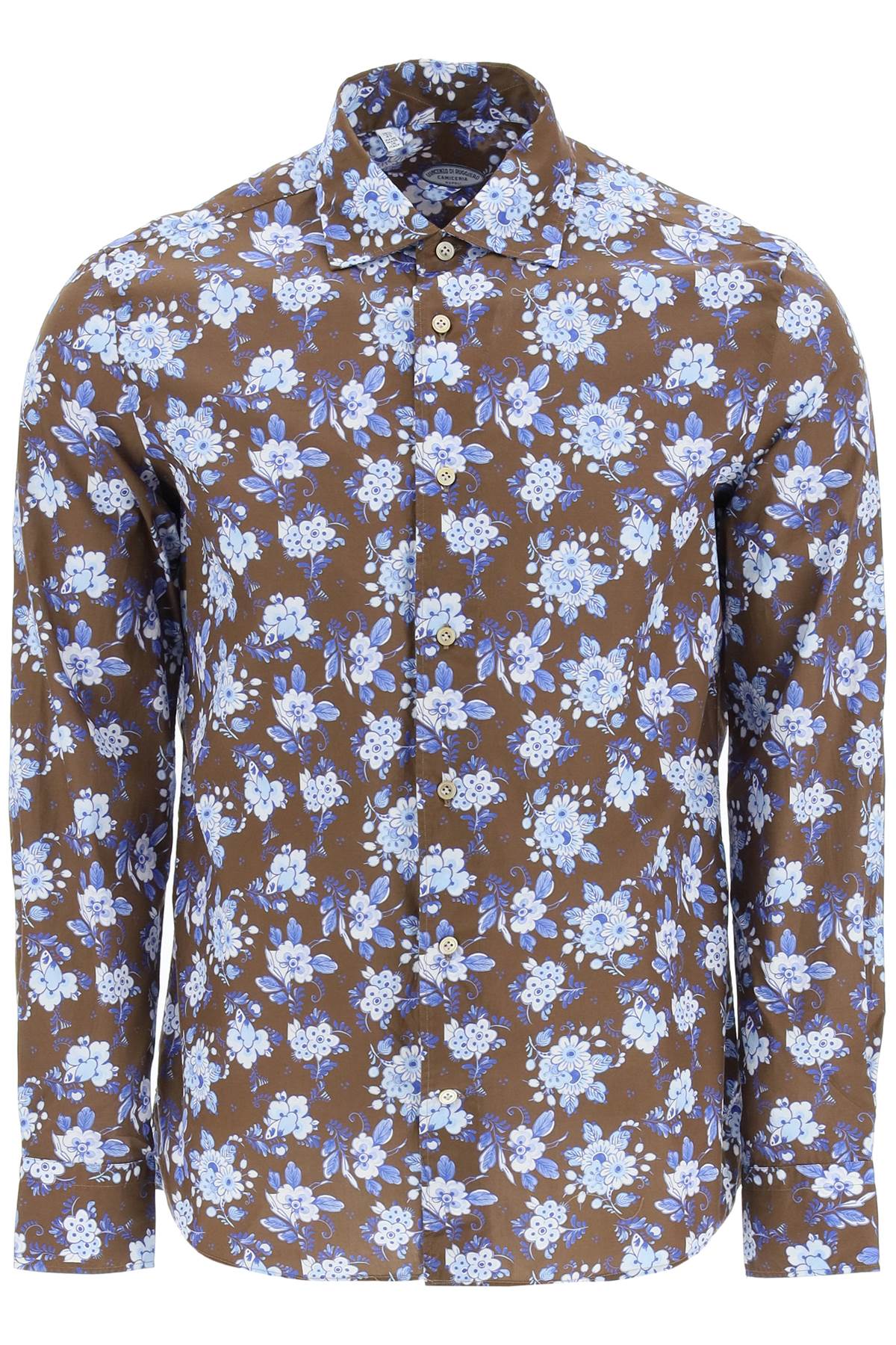 Vincenzo Di R Ugg Iero Amalfi Printed Shirt   Brown