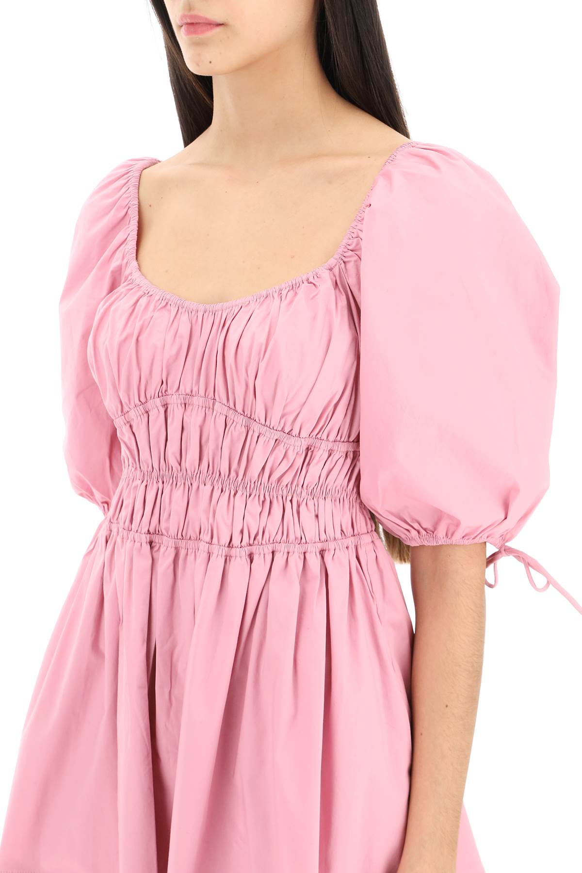 Staud 'Faye' Mini Cotton Dress   Pink