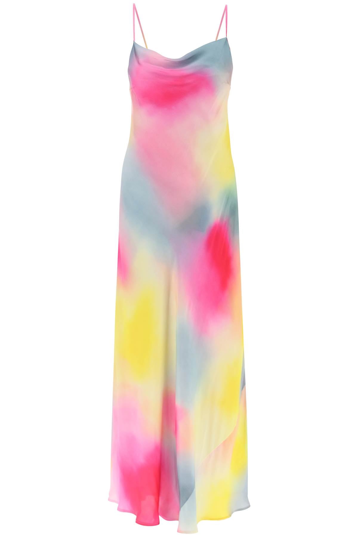 Msgm Multicolor Satin Dress