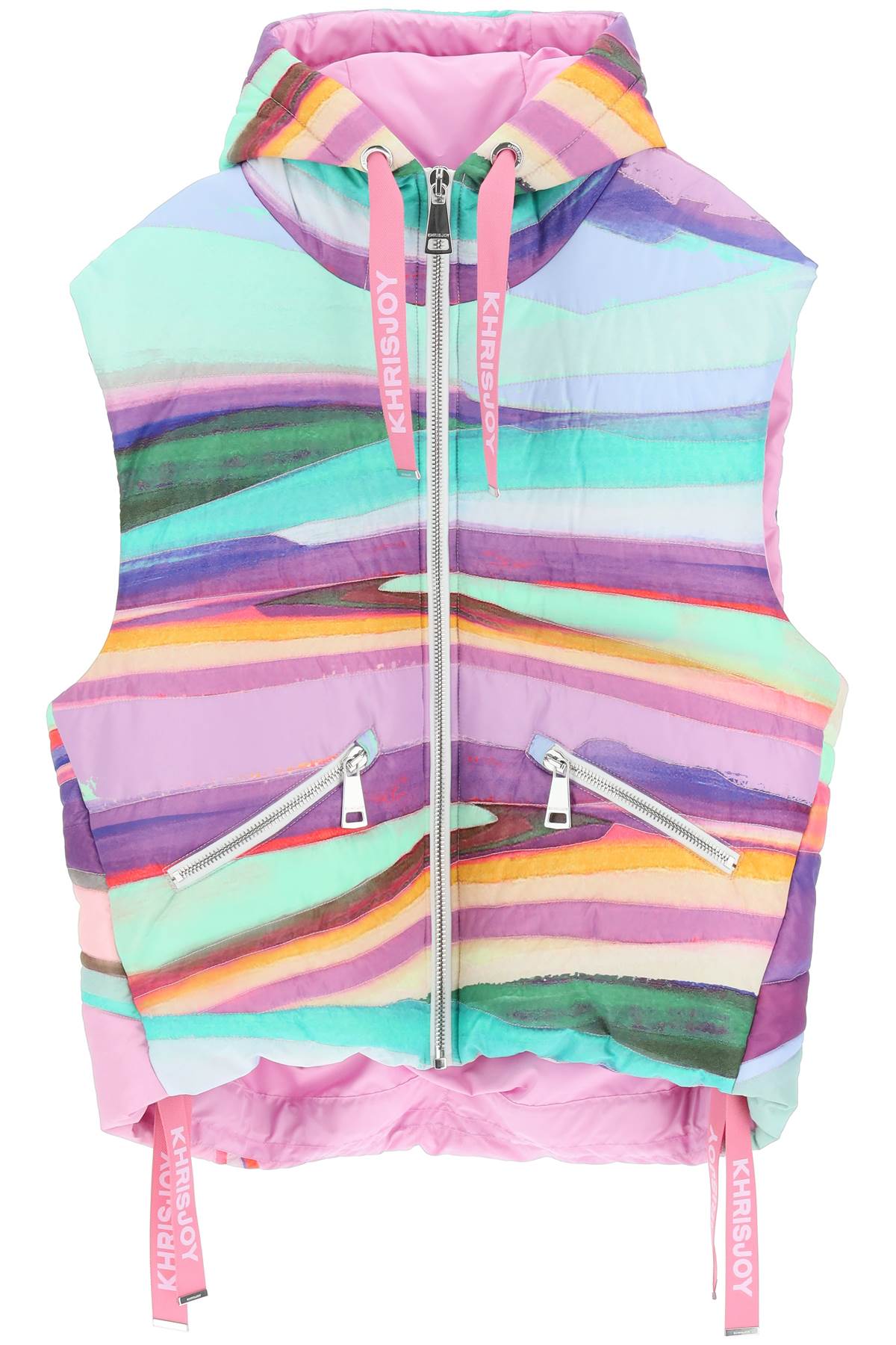 Khrisjoy 'Sunset Route' Padded Vest   Multicolor