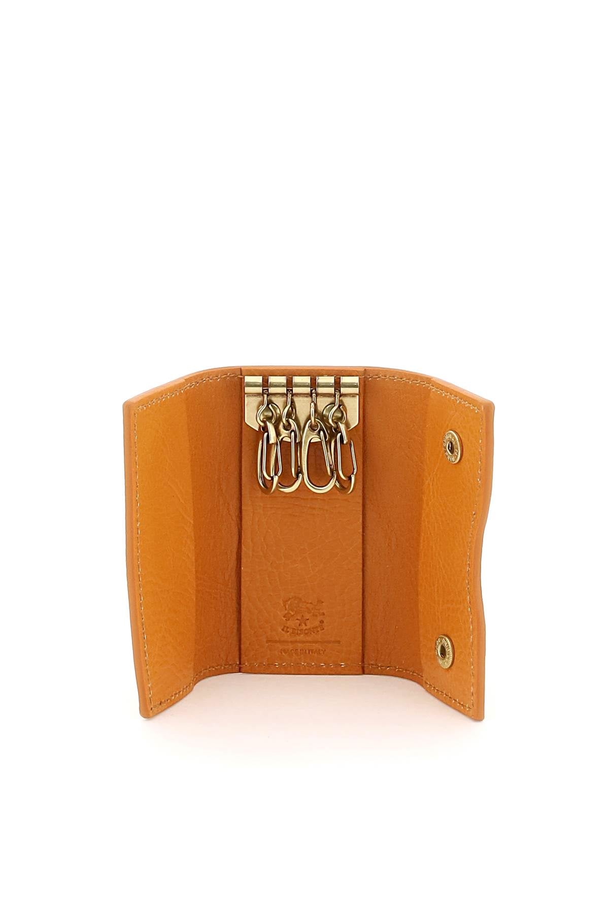 Il Bisonte Leather Key Holder   Brown