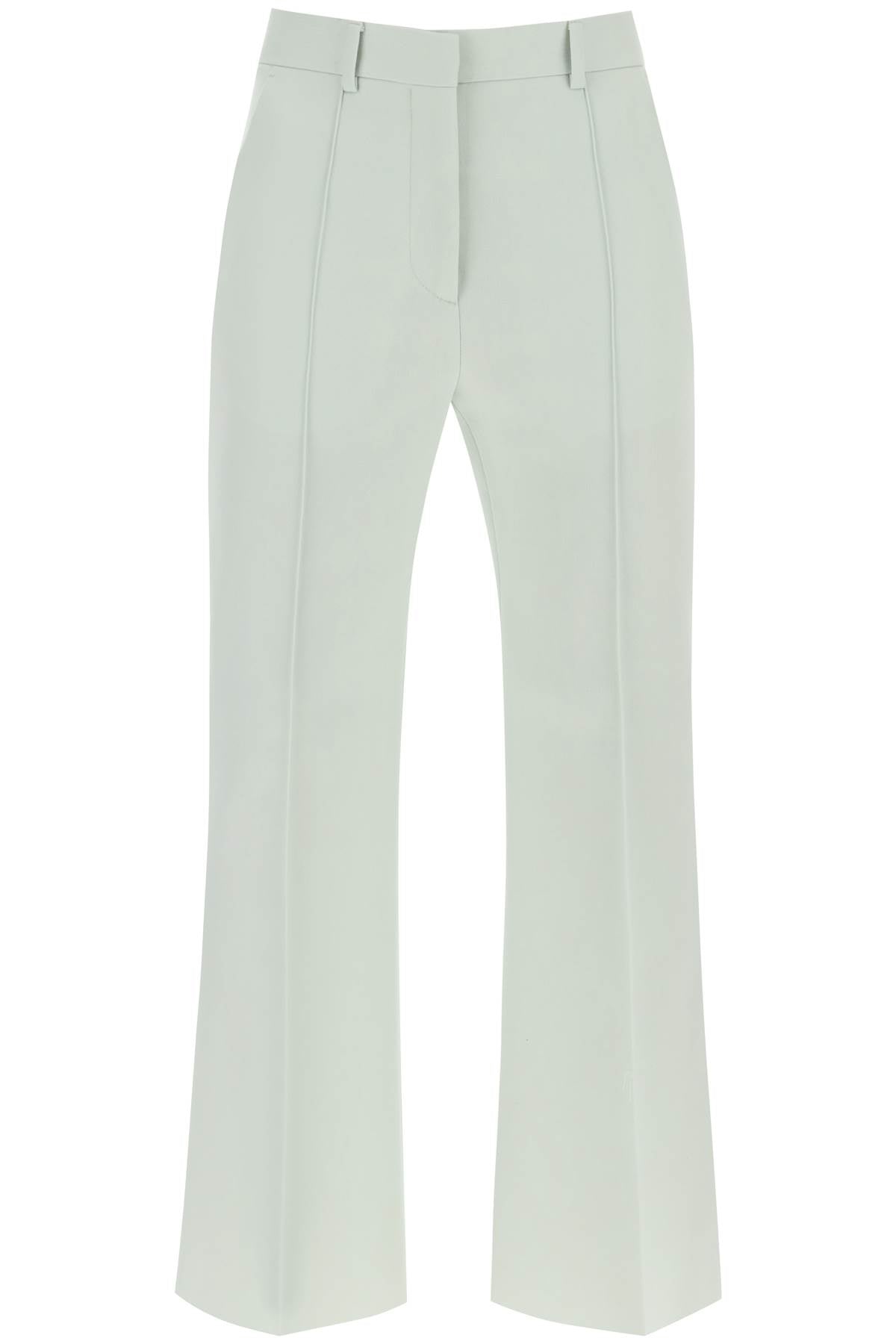 Lanvin Kick Flare Wool Trousers   Green