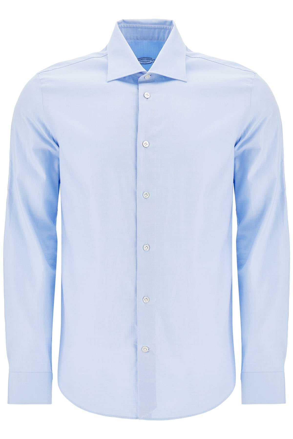 VINCENZO DI RUggIERO slim fit twill shirt for men