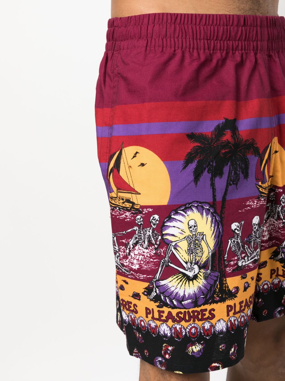 Pleasures Shorts Bordeaux