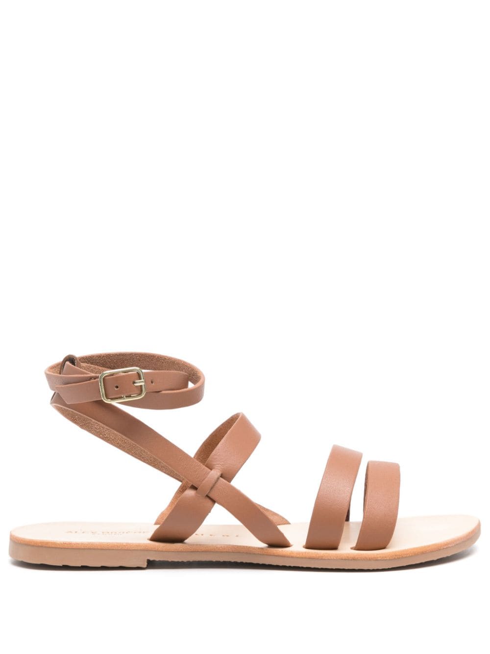 MANEBI Sandals Leather Brown