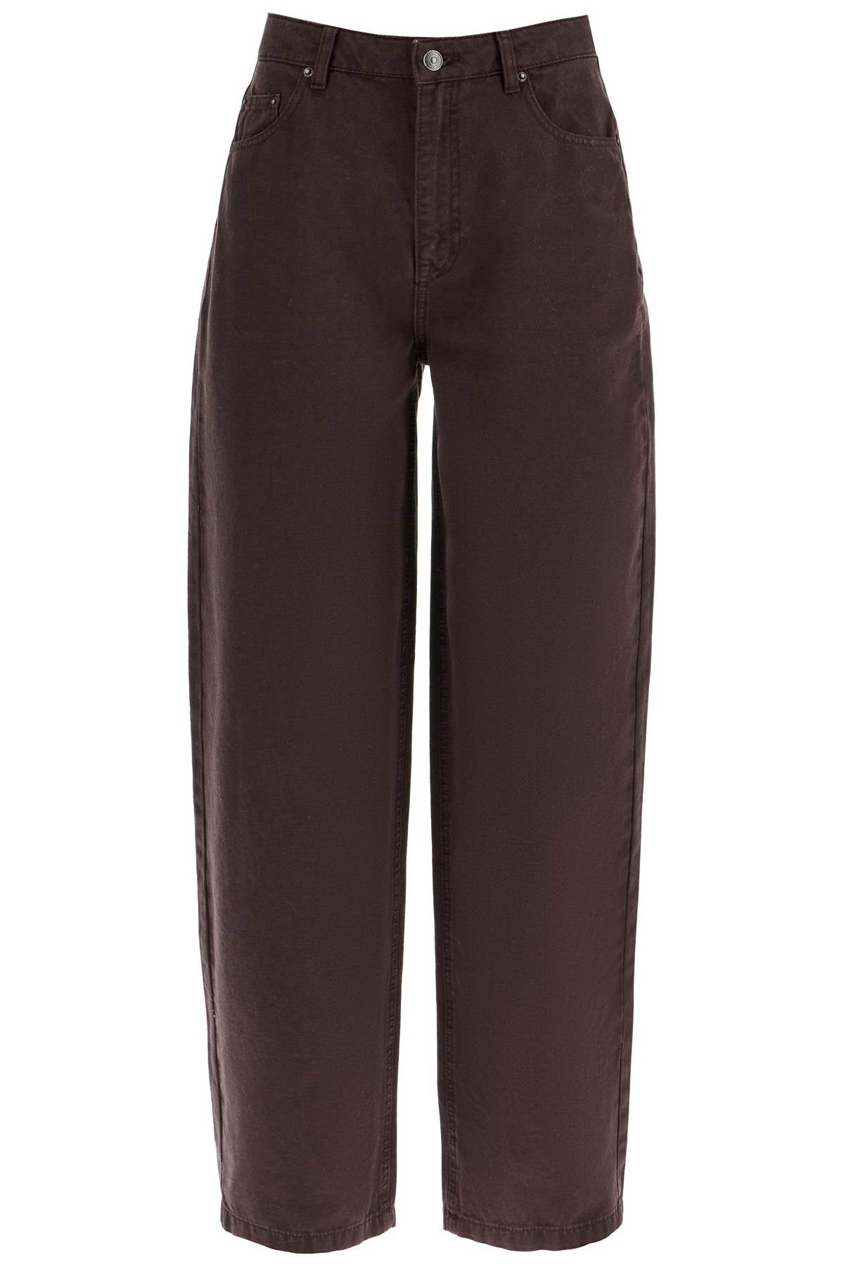 Rotate wide leg five-pocket pants with a relaxed