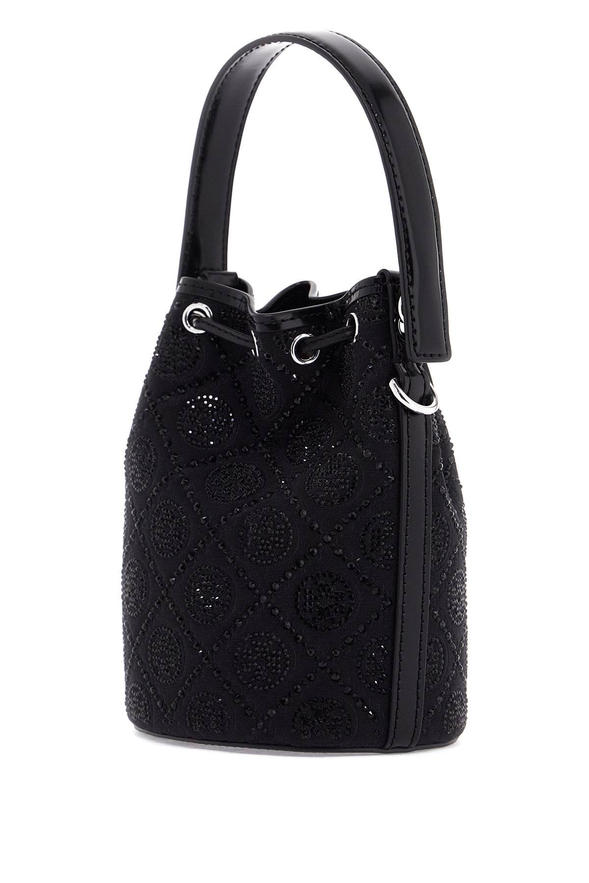 Tory Burch monogram t bucket bag with rhinest