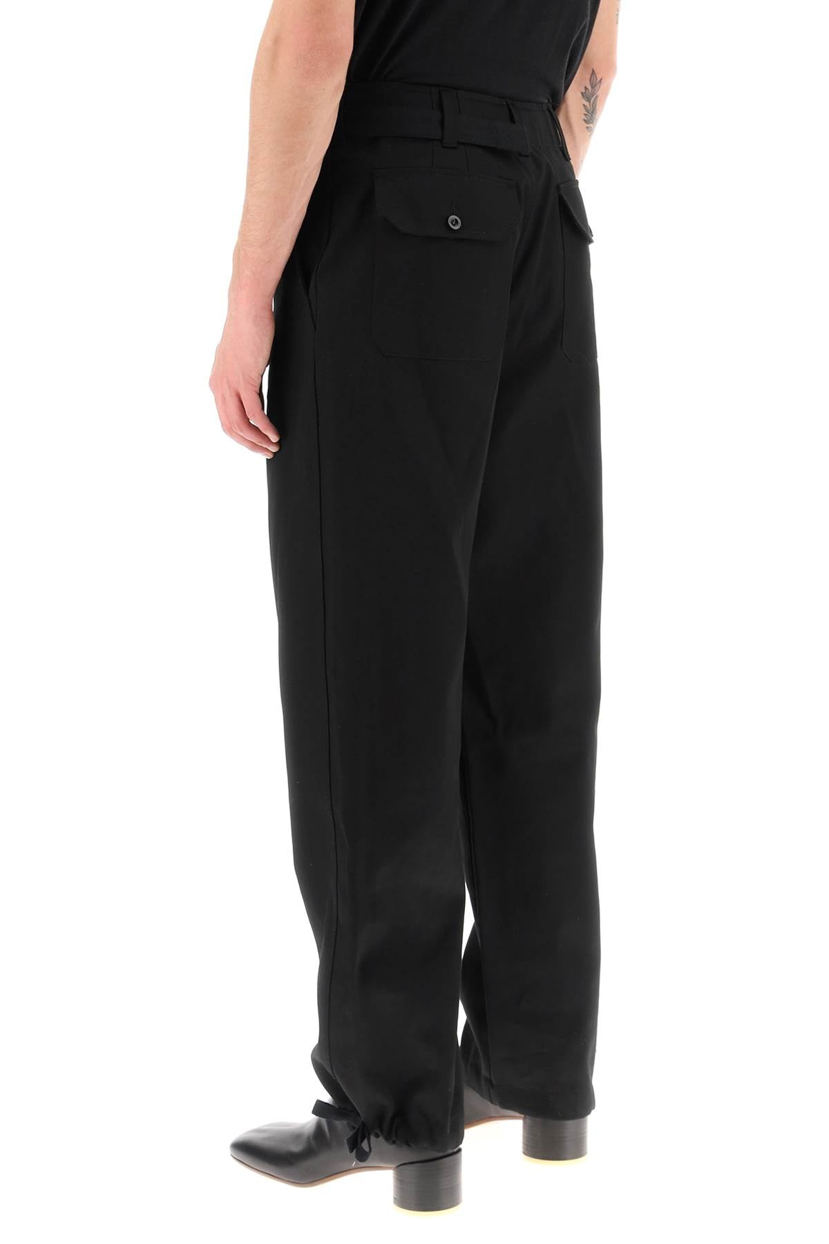 Sacai Cotton Twill Chino Pants   Black