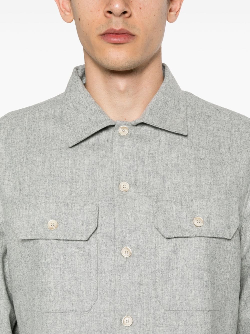 Brunello Cucinelli Shirts Light Grey