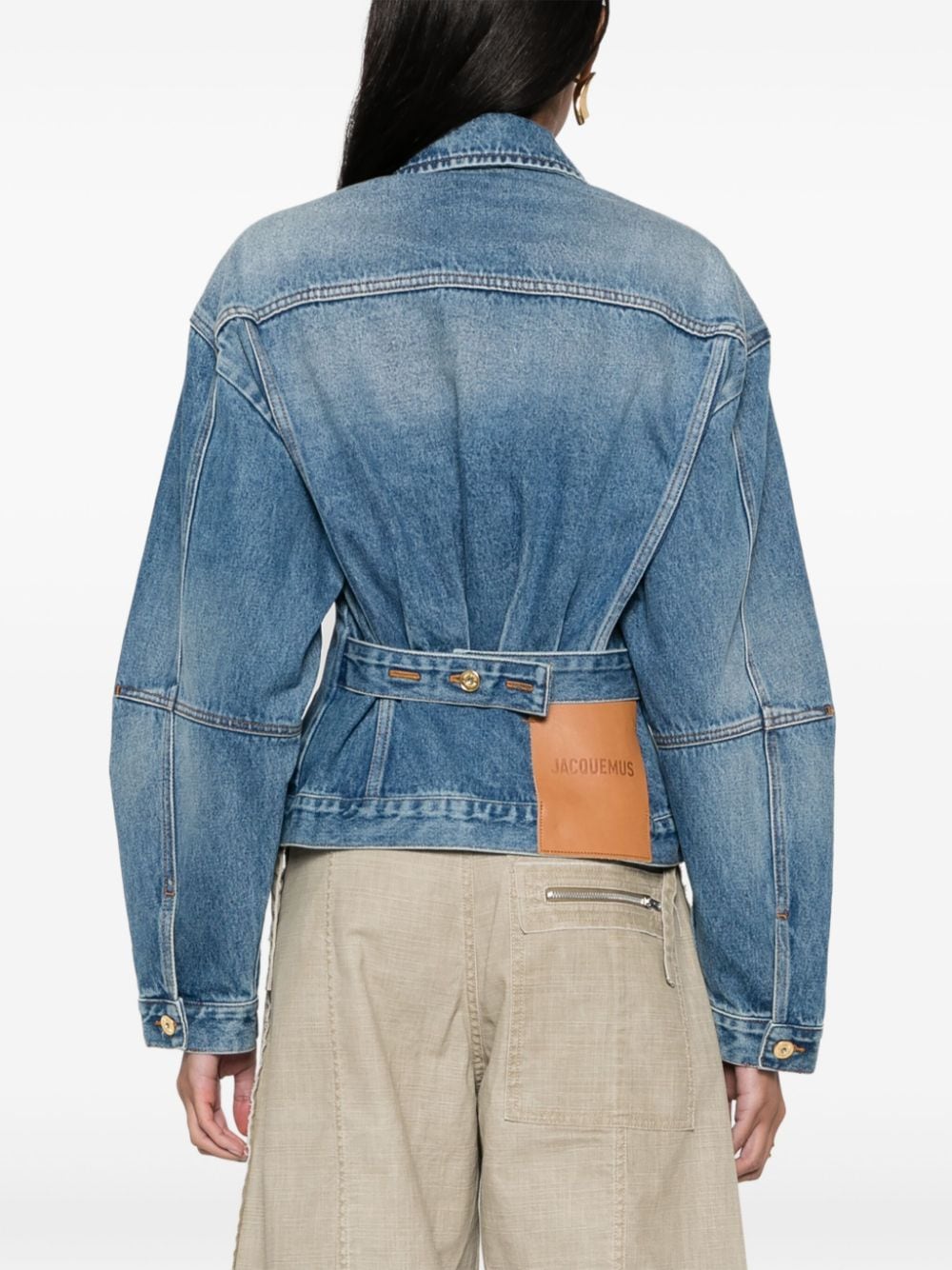 JACQUEMUS Coats Blue