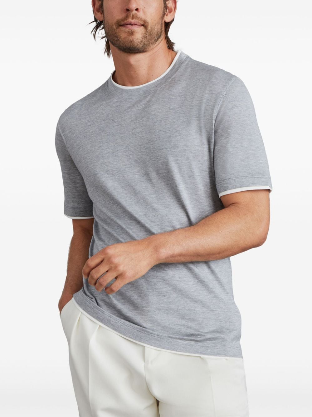 Brunello Cucinelli T-shirts and Polos Grey