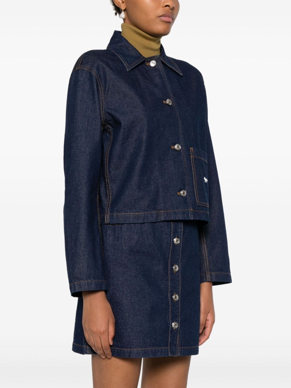 MAISON KITSUNE' Coats Blue