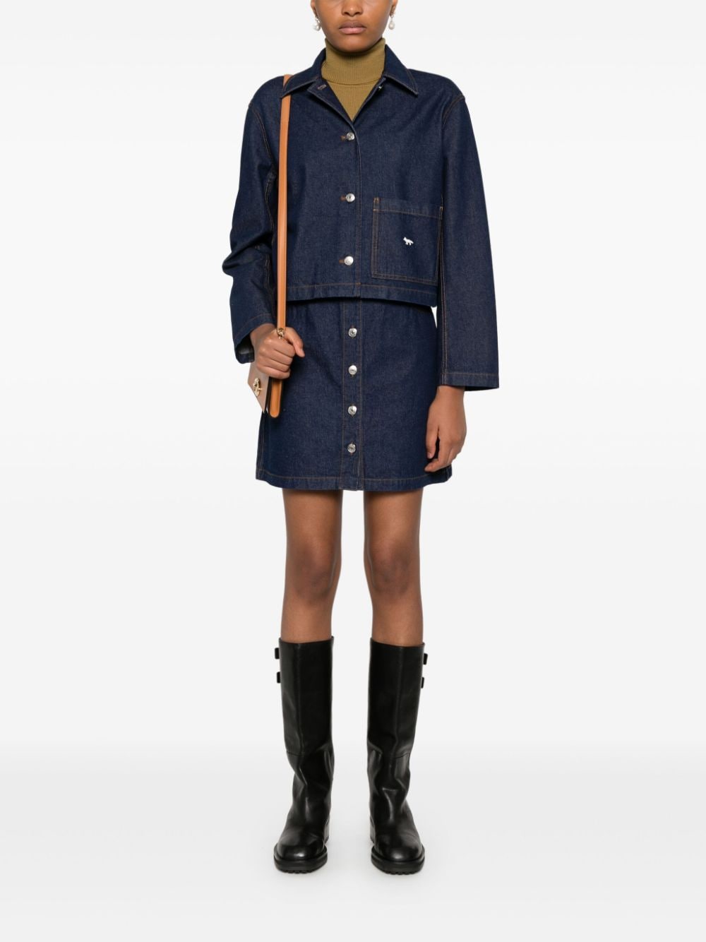 MAISON KITSUNE' Coats Blue