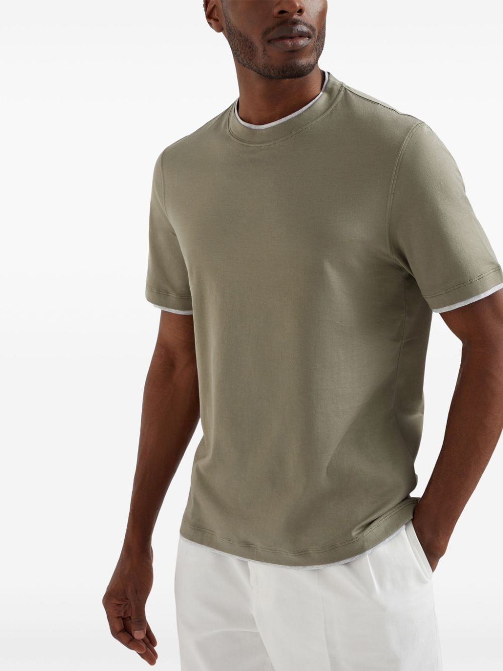 Brunello Cucinelli T-shirts and Polos Green