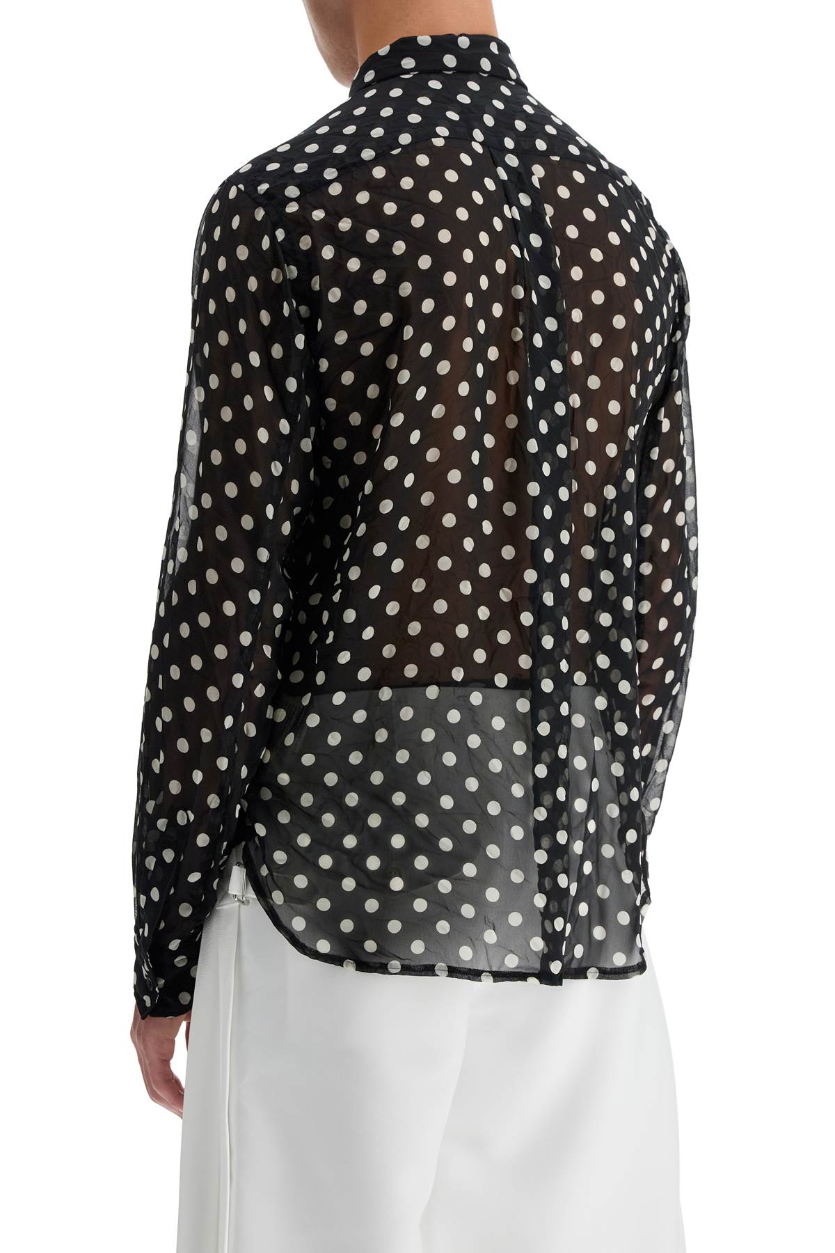 COMME DES GARCONS BLACK "polka dot crink