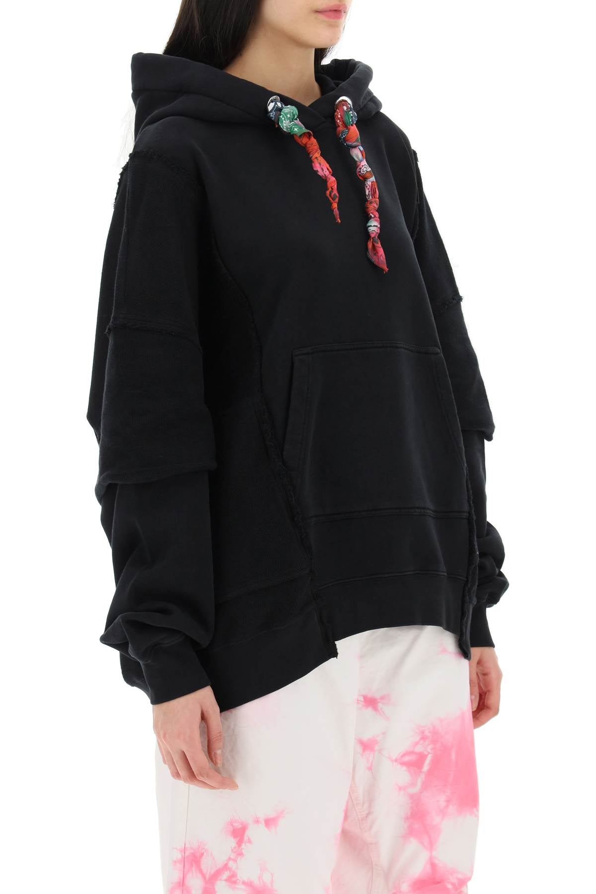 Khrisjoy Oversized Hooded Sweatshirt   Black