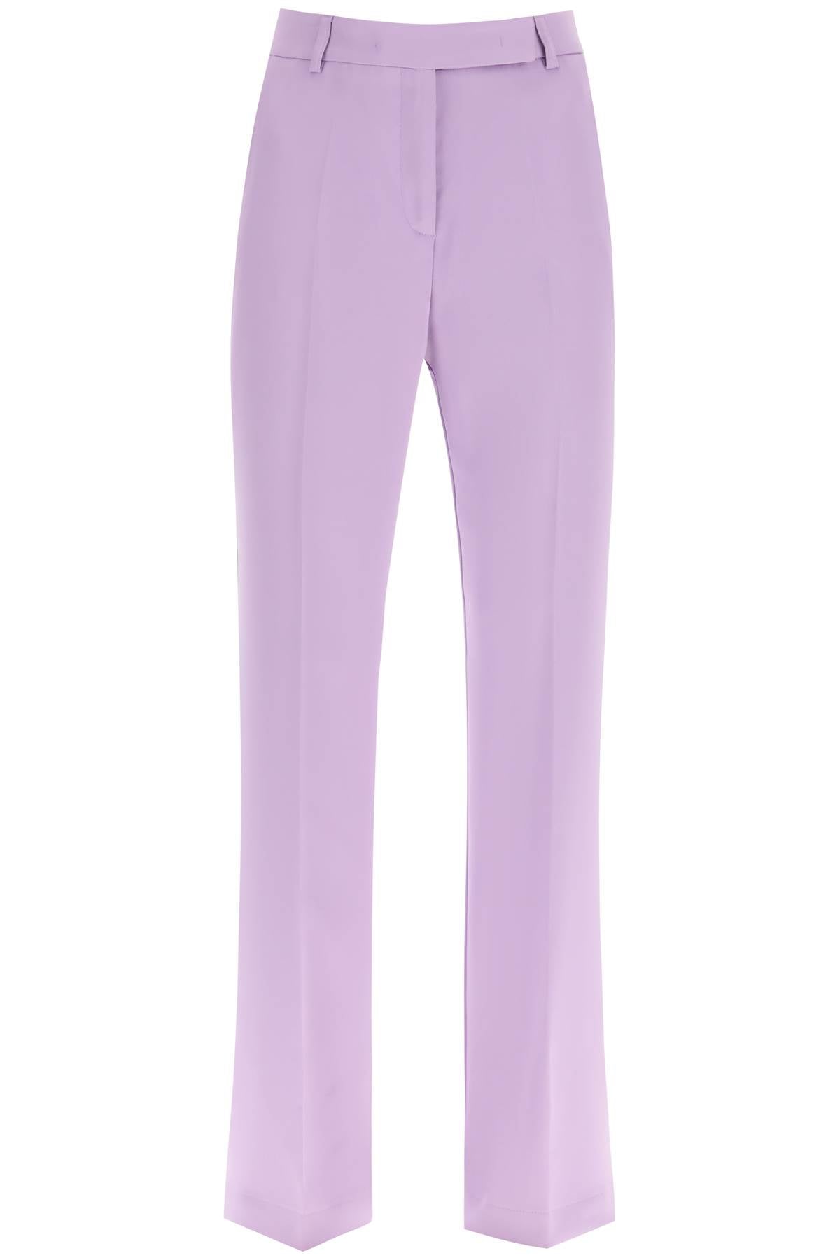 Hebe Studio 'Lover' Satin Trousers   Purple