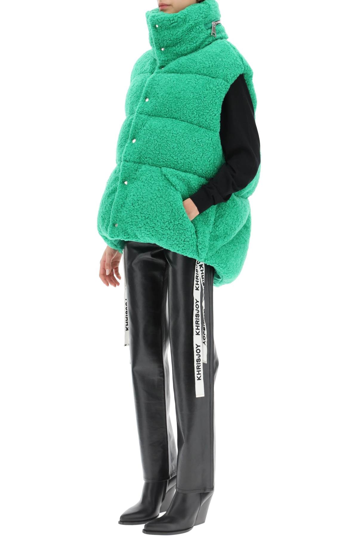 Khrisjoy Padded Fleece Vest   Green