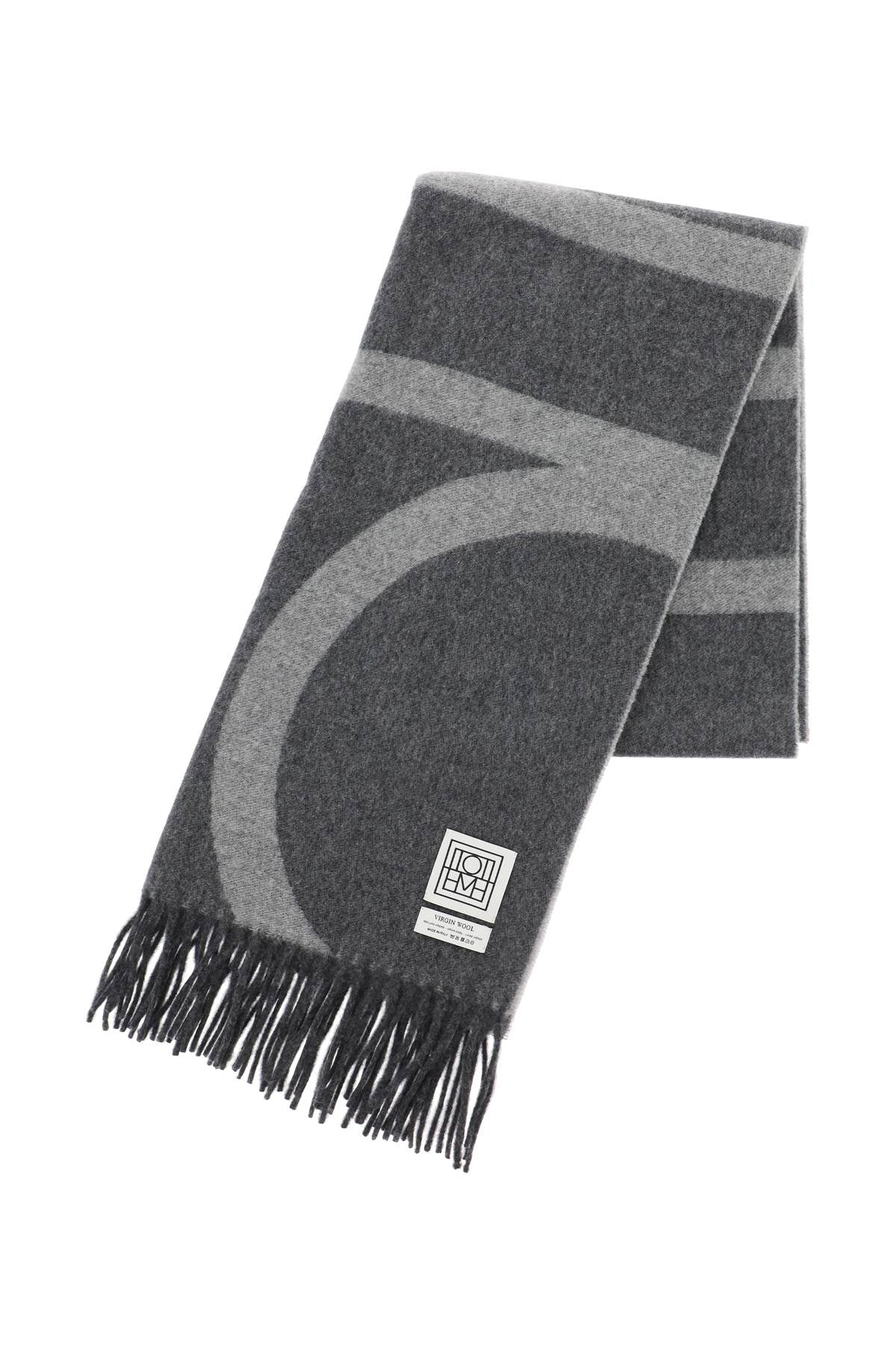 Toteme monogram jacquard wool scarf