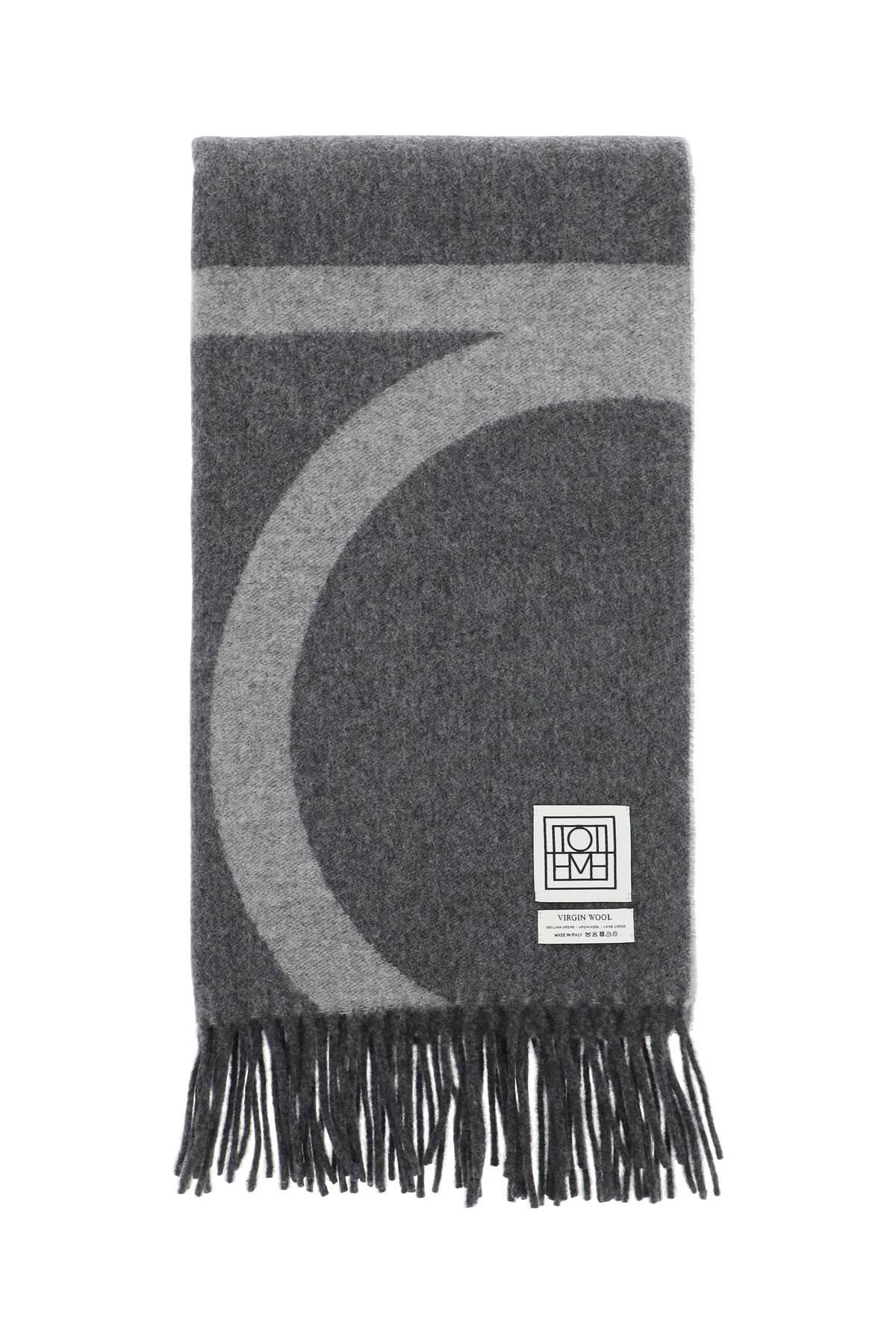 Toteme monogram jacquard wool scarf