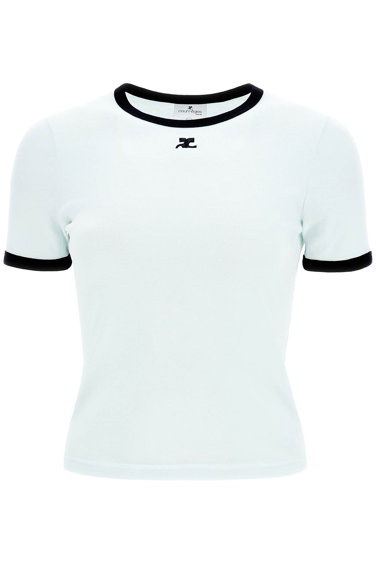 Courreges contrast edge t-shirt with eight