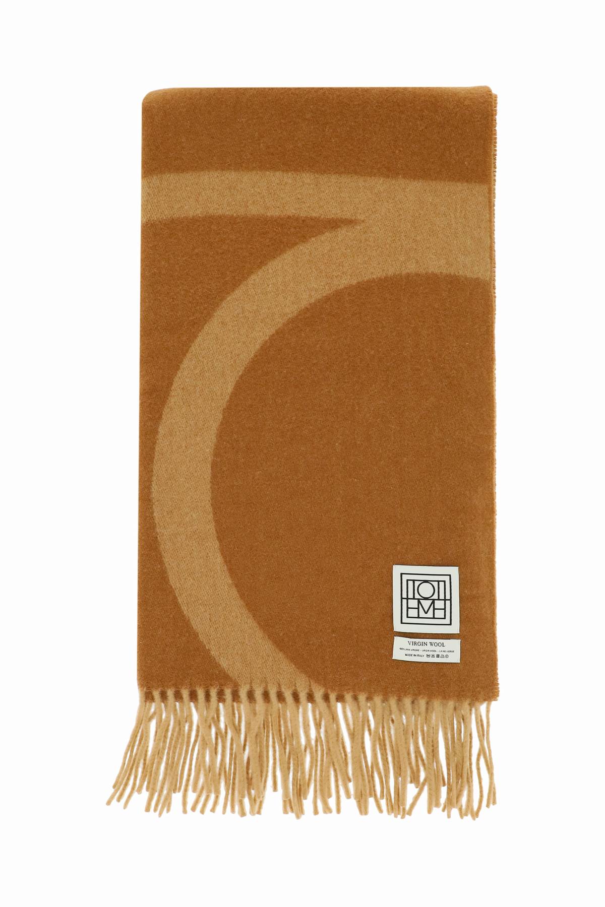 Toteme monogram jacquard wool scarf