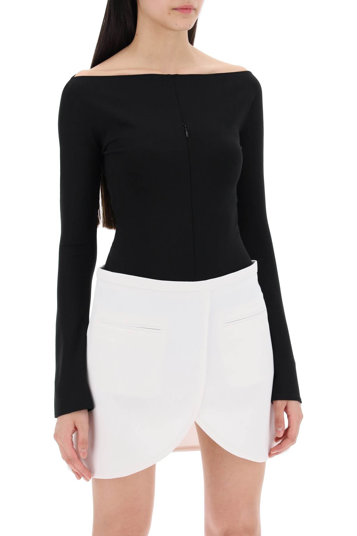 Courreges "invisible front zip bodycon dress"