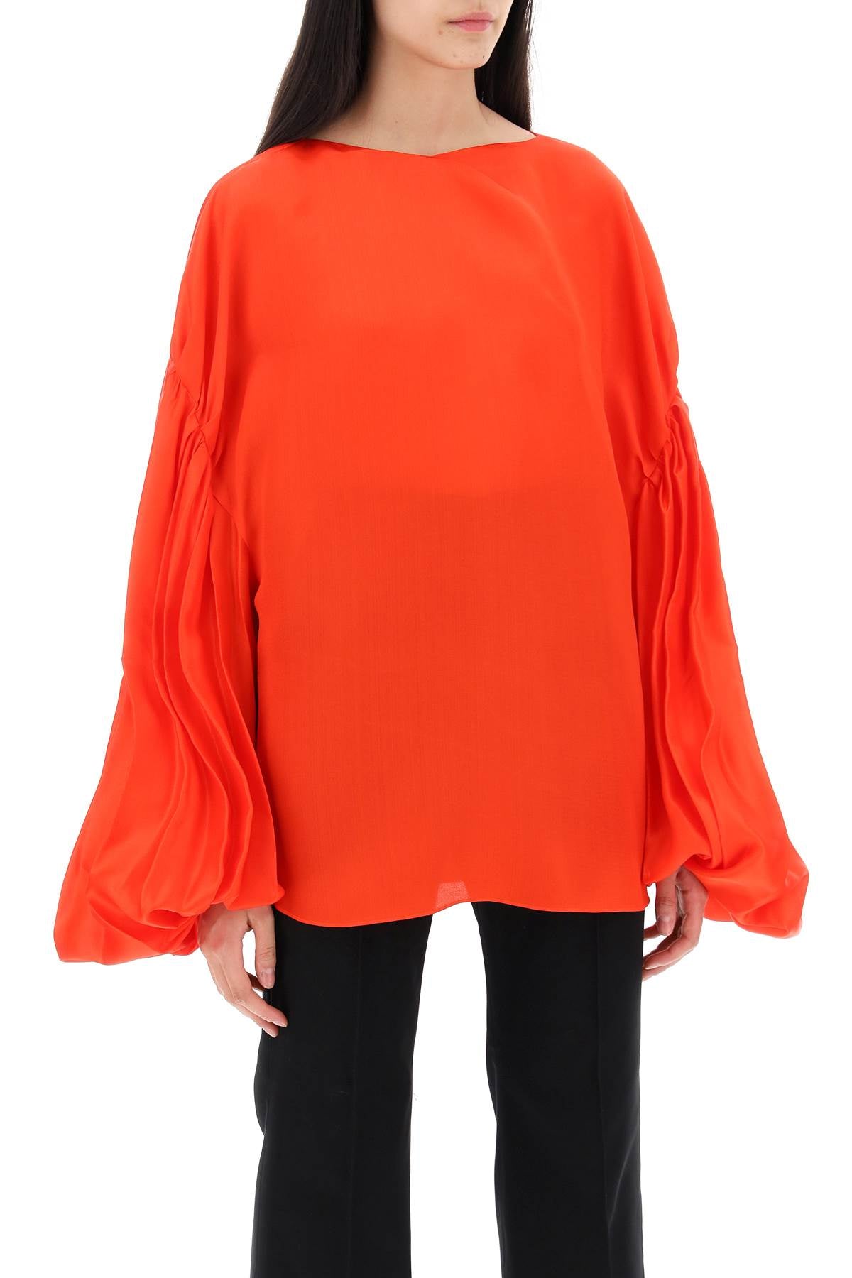 Khaite "quico blouse with puffed sleeves