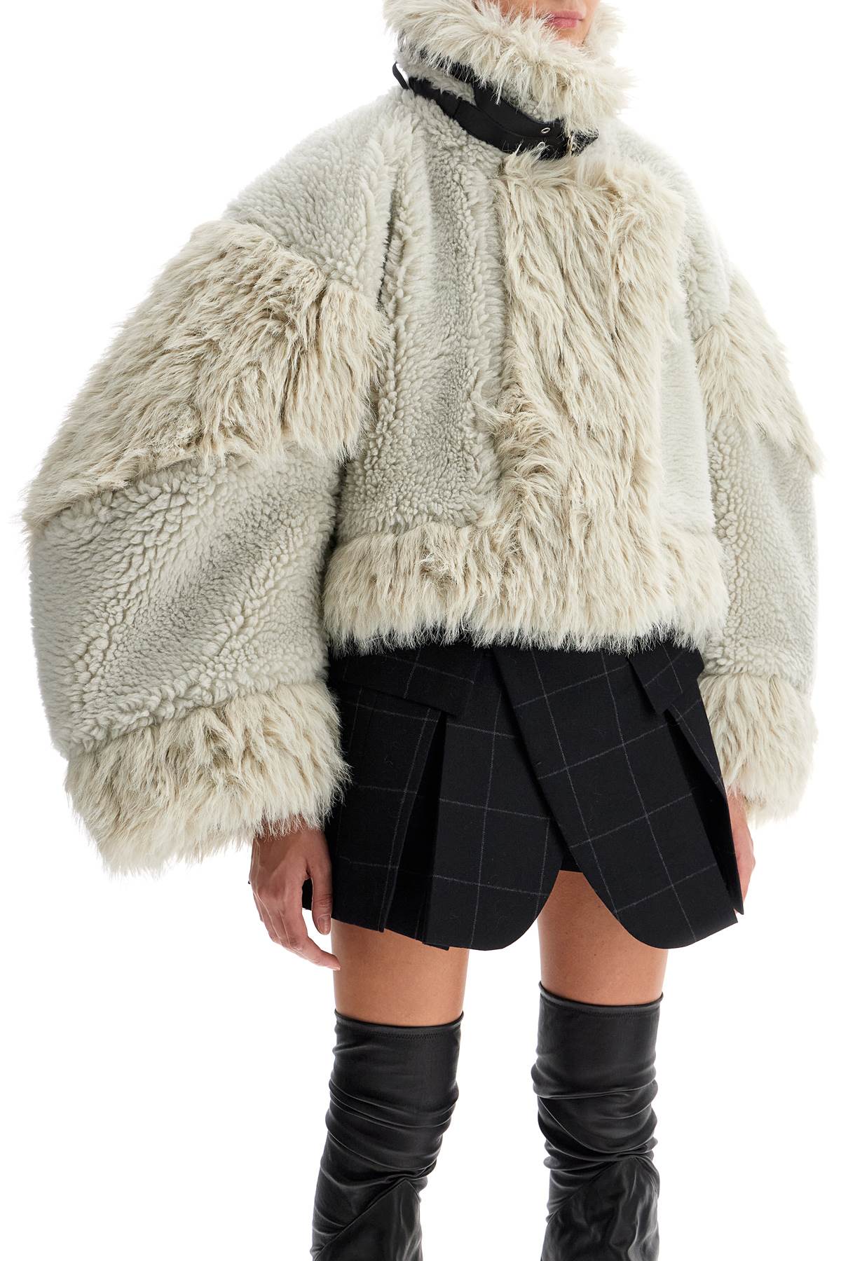 Sacai shearling effect bl