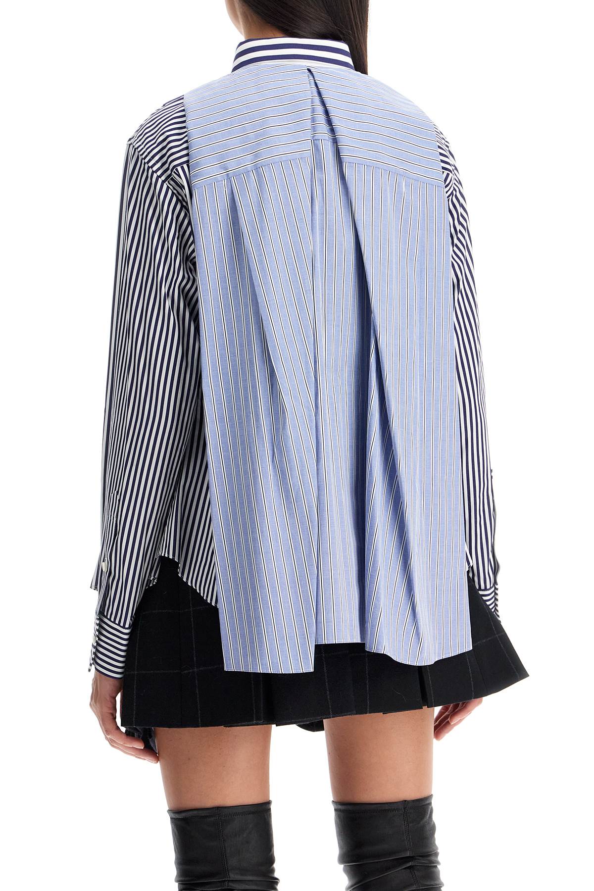 Sacai poplin sticked shirt with