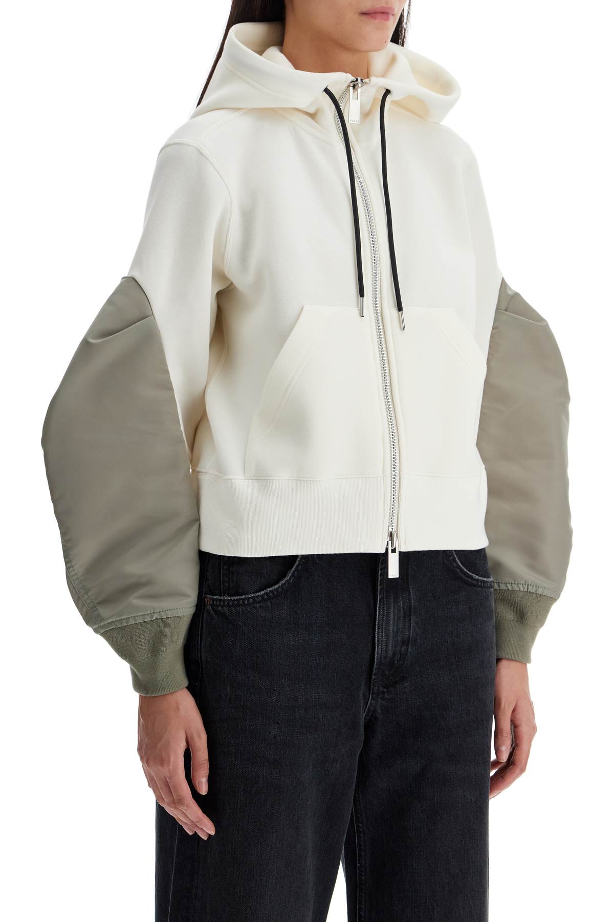 Sacai hooded sweatshirt with zipper