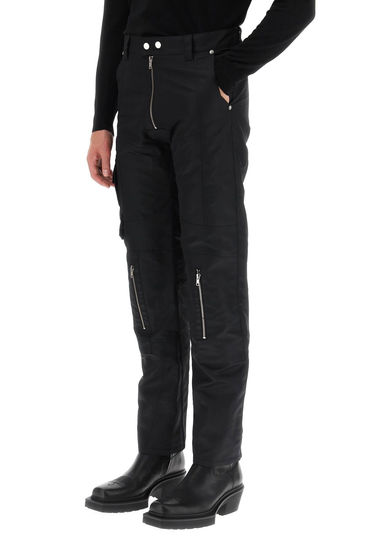 Gmbh 'Asim' Nylon Biker Trousers   Black