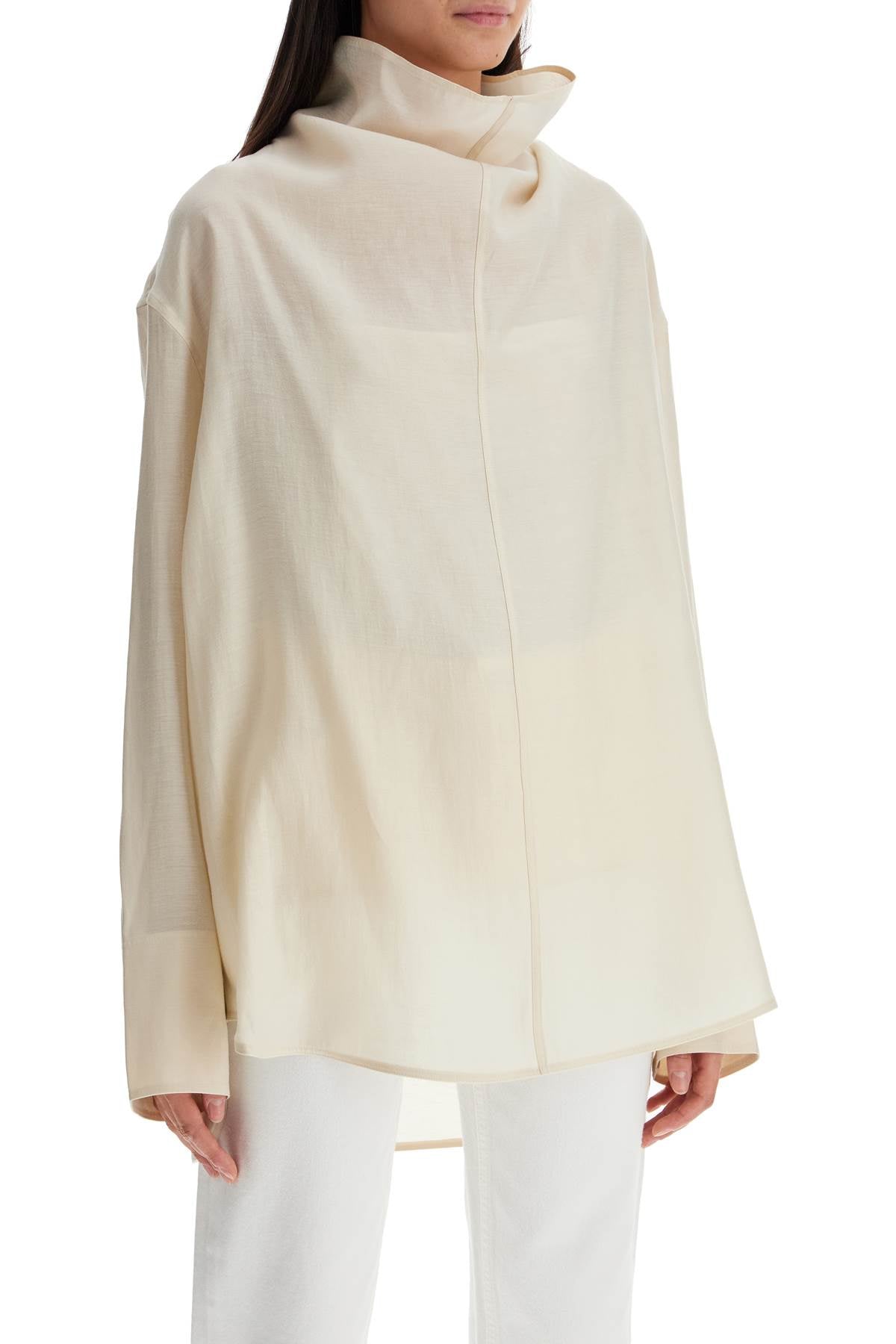 Toteme high-necked organza blouse