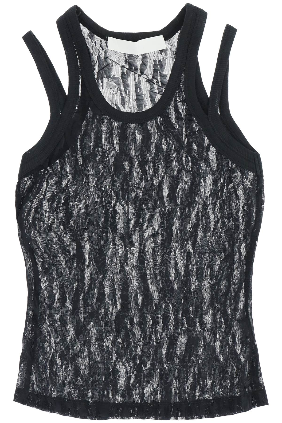 Dion Lee Camouflage Mesh Tank Top   Black