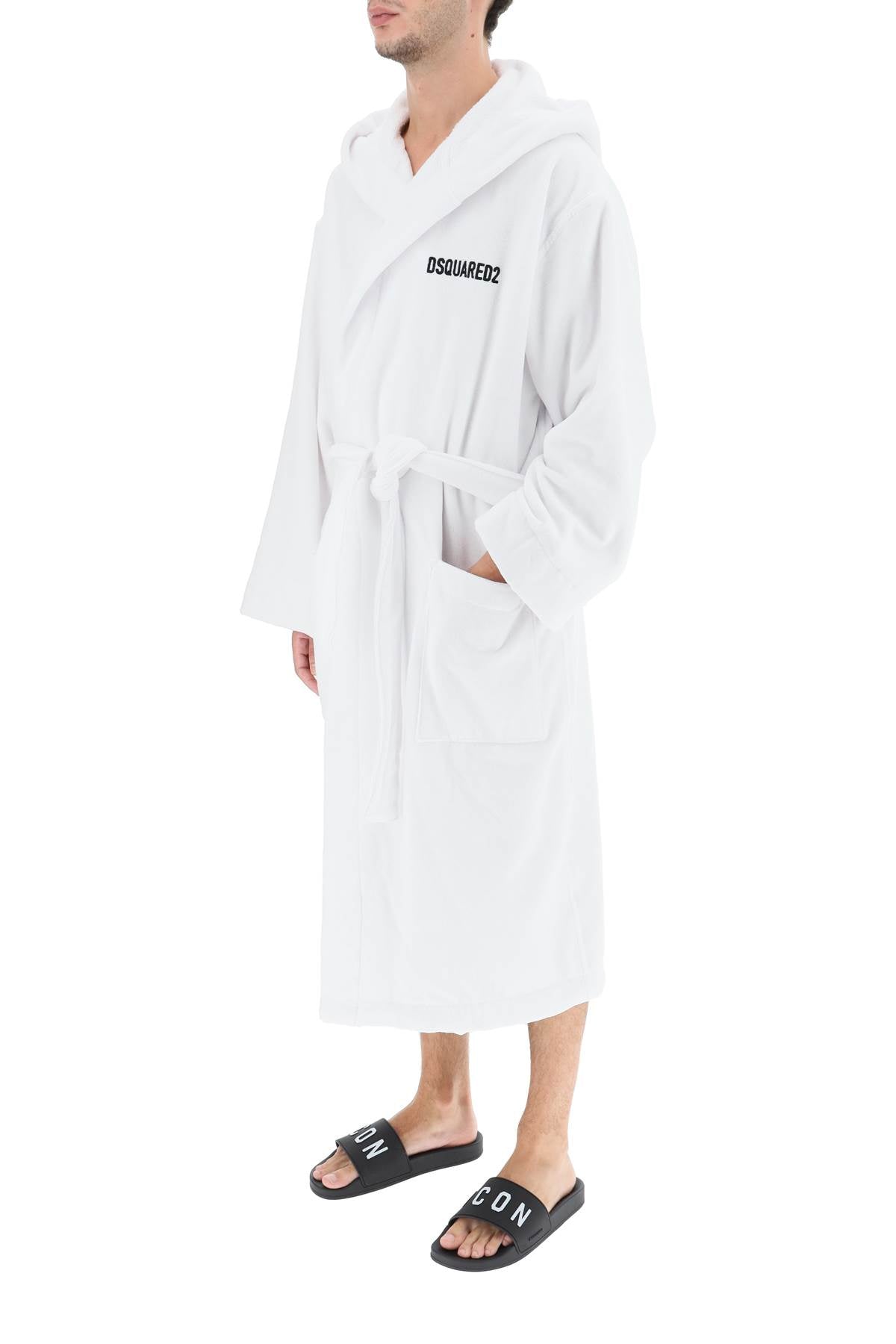 Dsquared2 Icon Bathrobe   White