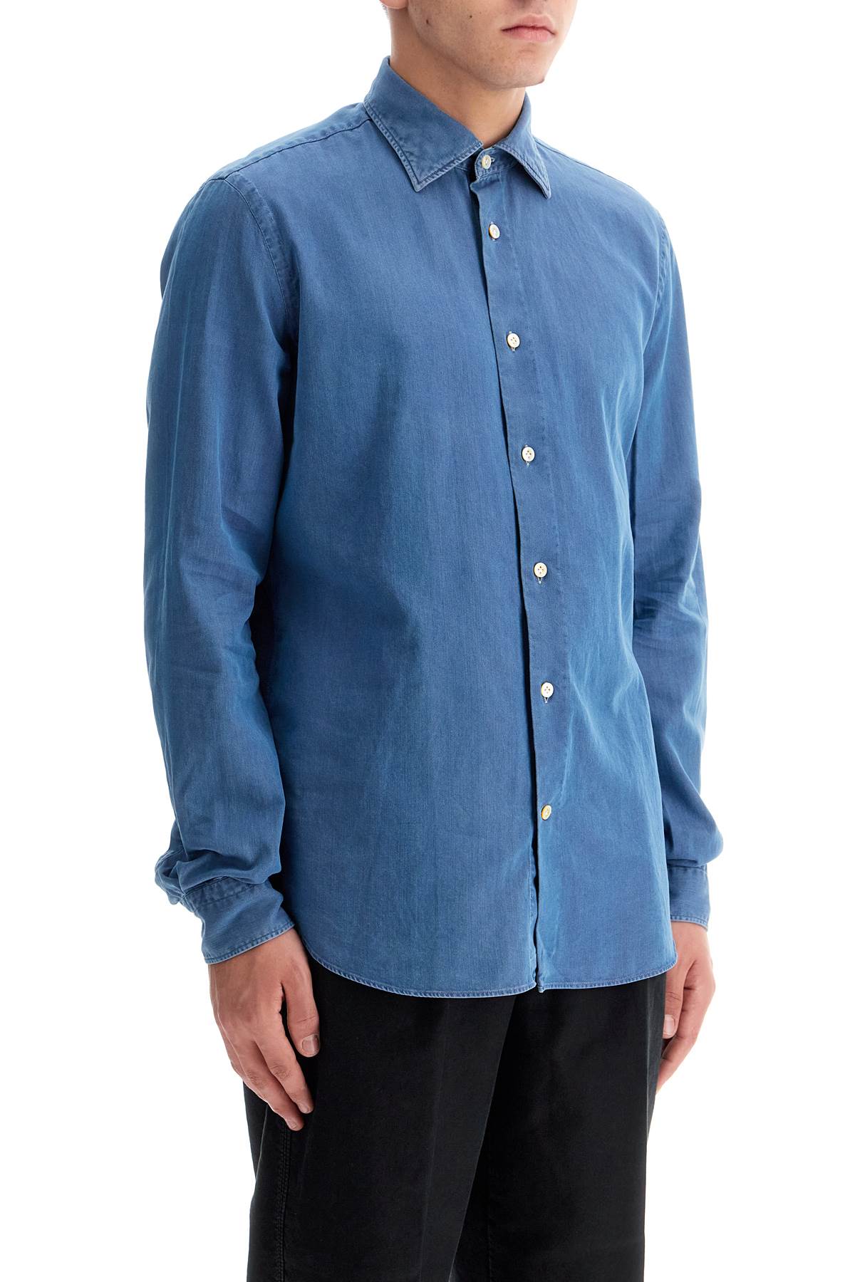 VINCENZO DI RUggIERO denim effect shirt