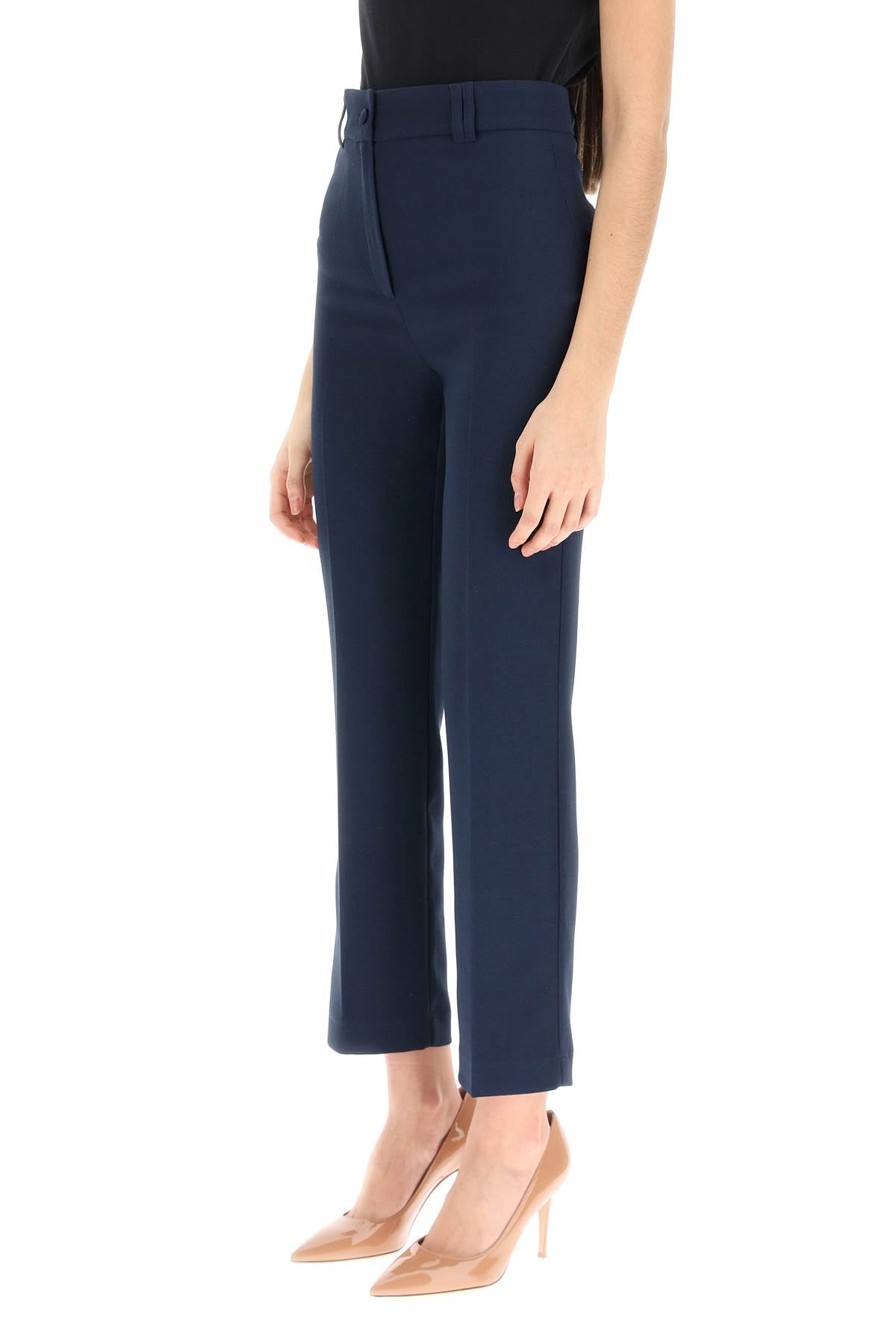 Hebe Studio 'Loulou' Cady Trousers   Blue