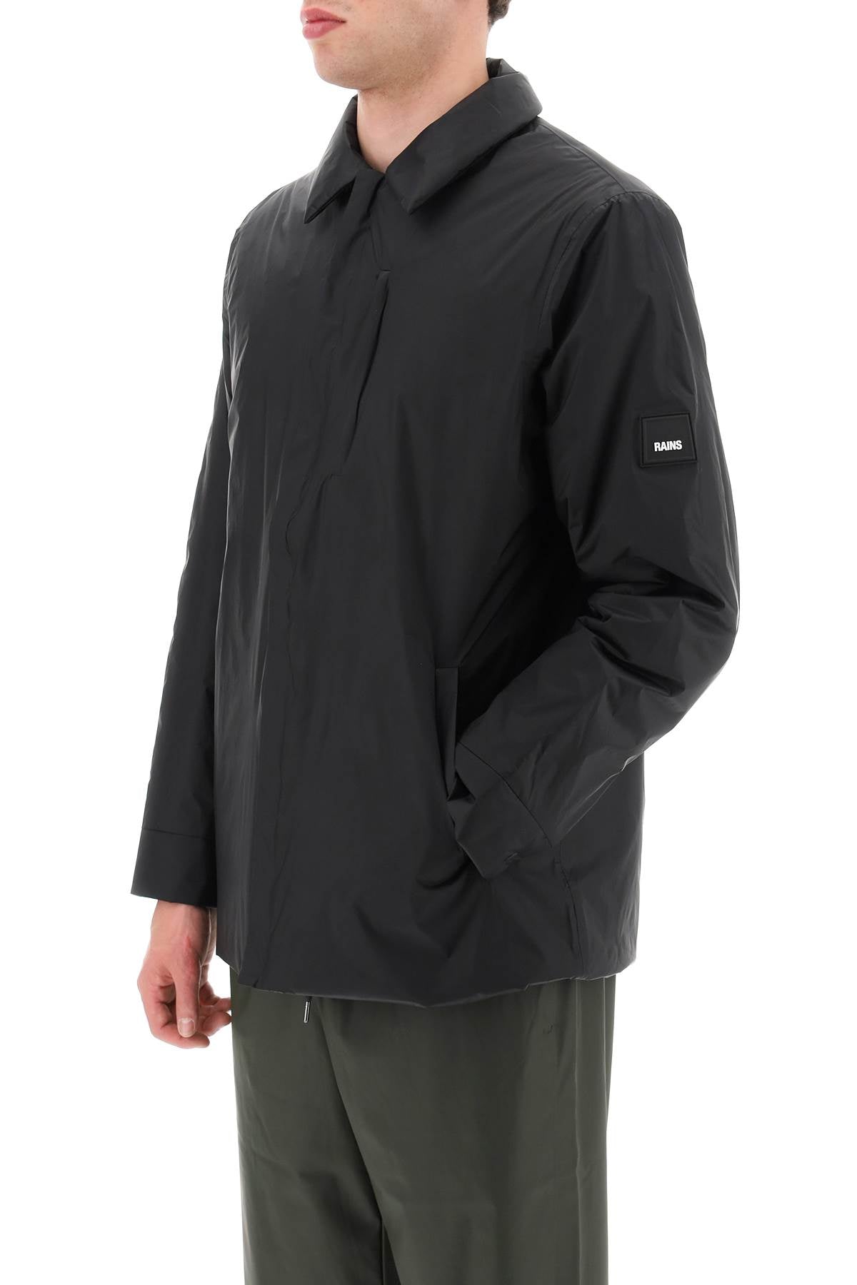 Rains Padded Fuse Overshirt Jacket   Black