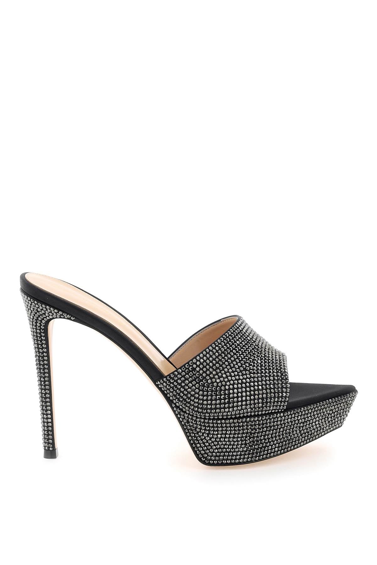 Gianvito Rossi 'Crystal Tracey' Mules   Black