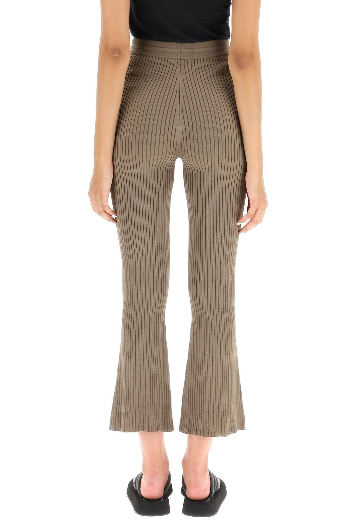 Nanushka 'Lykke' Rib Knit Pants   Khaki