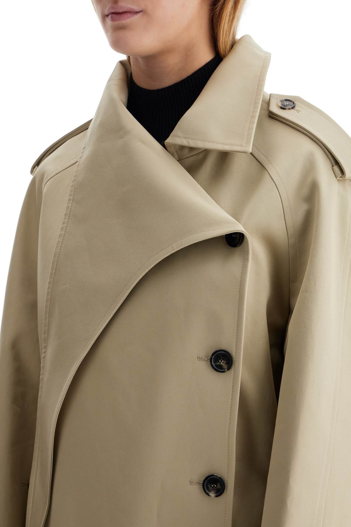 Courreges long trench coat with asymmetrical closure