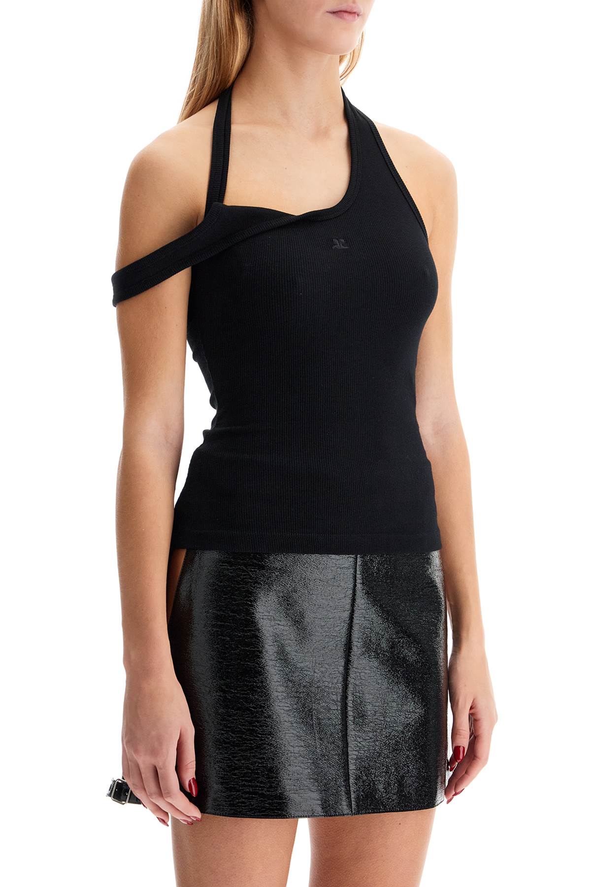 Courreges asymmetric rib 90's tank top