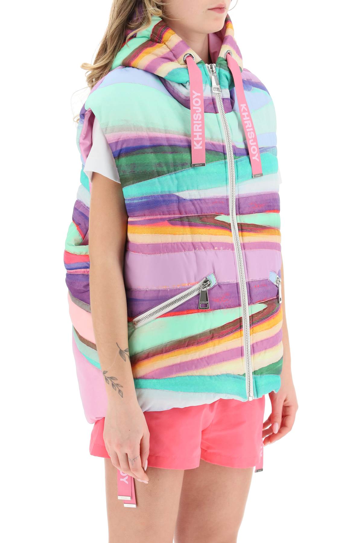 Khrisjoy 'Sunset Route' Padded Vest   Multicolor