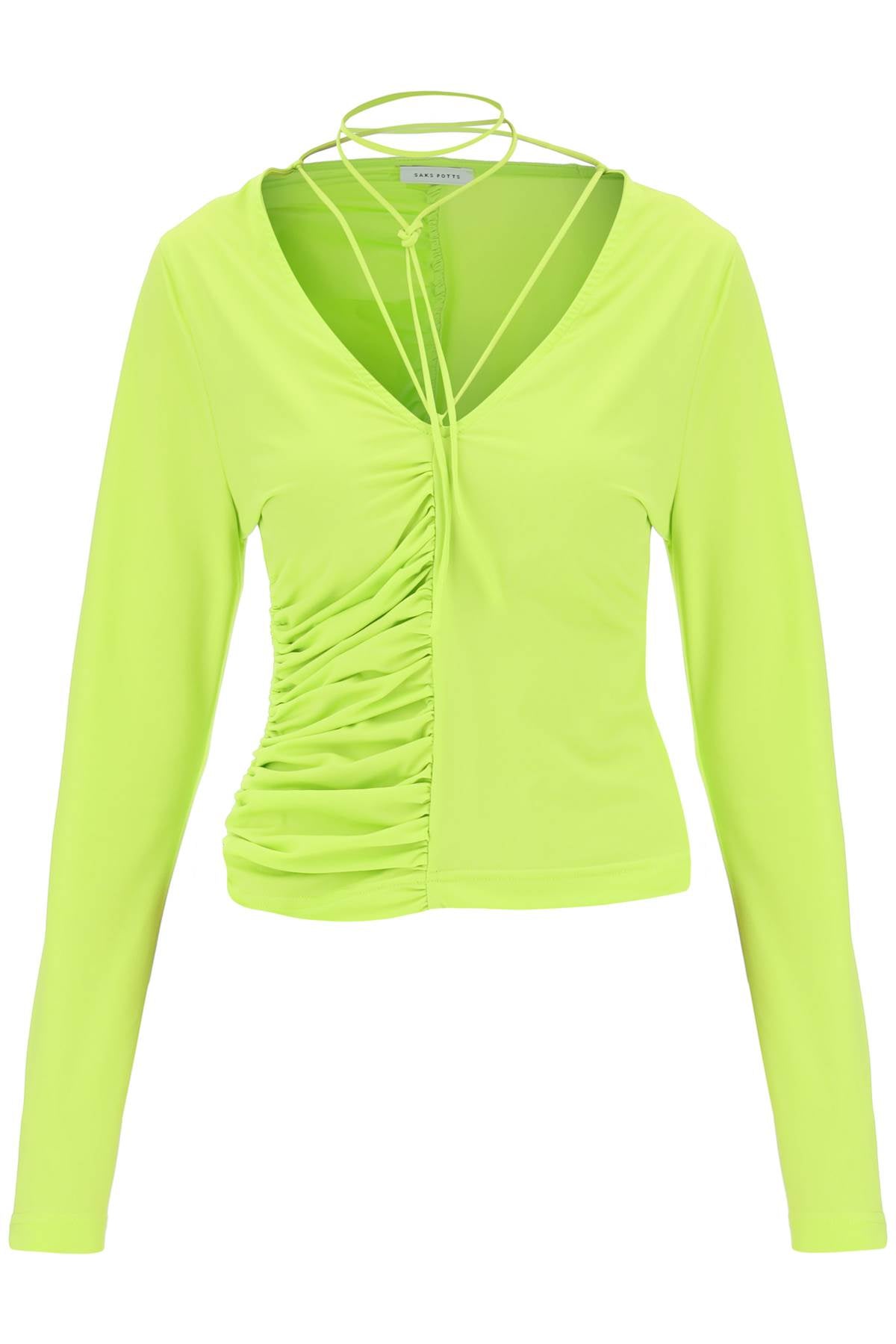 Saks Potts 'Buta' Ruched Top   Fluo