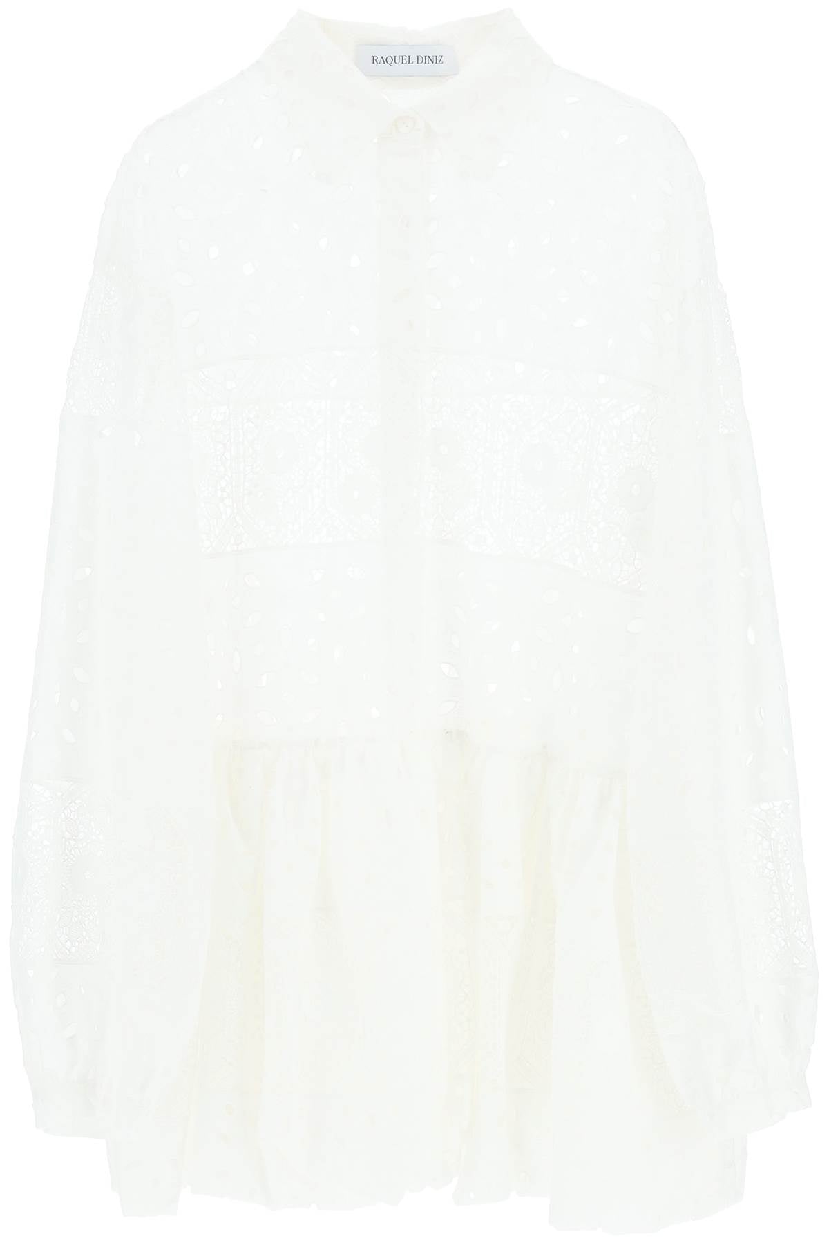 Raquel Diniz Broderie Anglaise Chemisier Dress   White