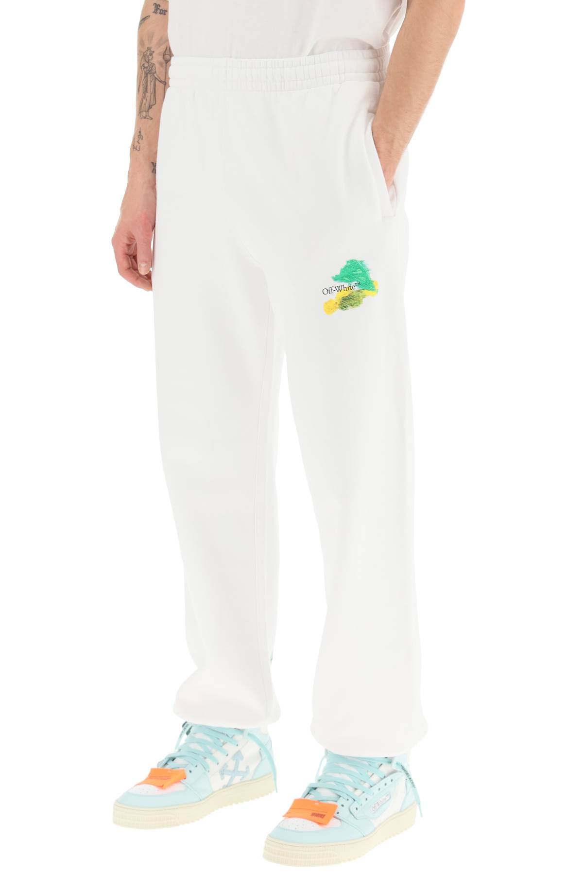 Off White 'Brush Arrow' Sweatpants   White