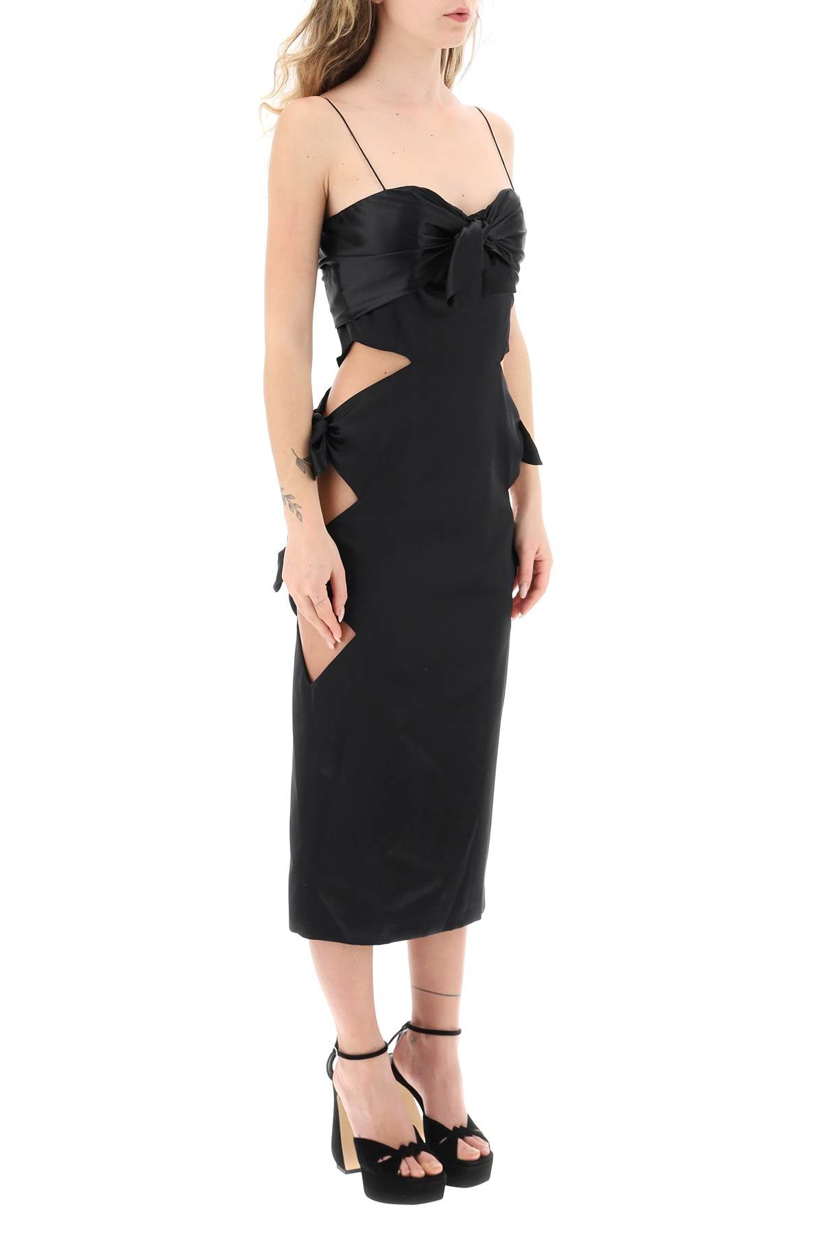 Alessandra Rich Cut Out Dress   Black